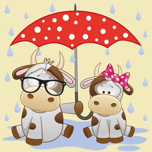 Cute animals and umbrella cartoon vector 19 umbrella cute animals cartoon animals   