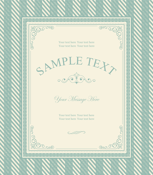 Ornate retro frame background art vector 02 Retro font ornate frame background   