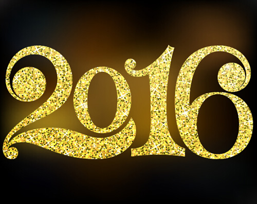 Shiny 2016 new year text design vector year text shiny new design 2016   