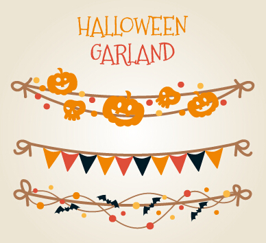 Different halloween garland vector material halloween Garland different   