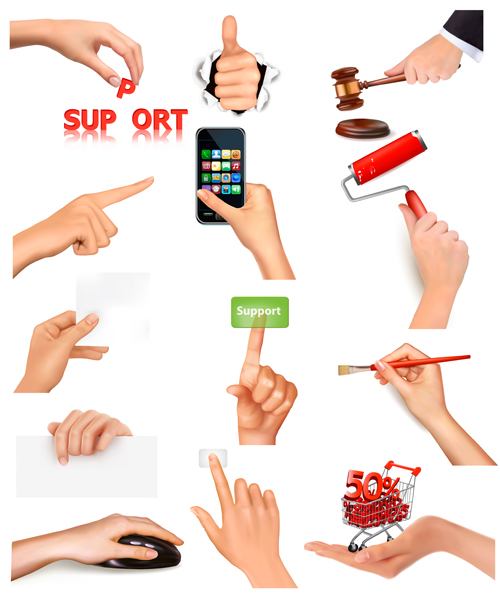 Vector set of hand gestures design graphics 02 hand gestures hand   