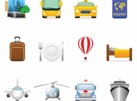 Travel icons vector graphics travel icons   