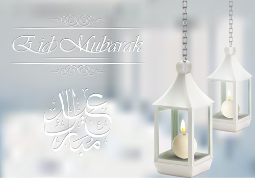 lamp with Eid mubarak background vector 05 Mubarak lamp Eid background   