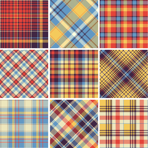 Plaid fabric patterns seamless vector 22 seamless plaid patterns pattern fabric pattern   