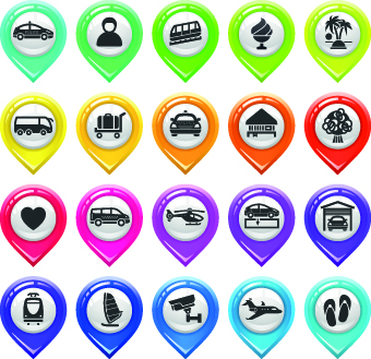 Map marker design elements vector 01 marker mark map element design elements   