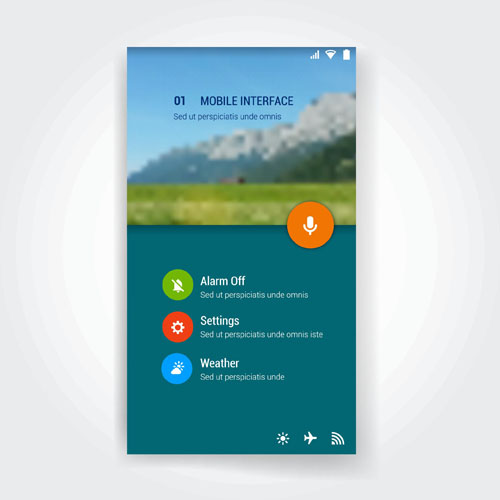 Vector mobile interface template material 05 template mobile material interface   
