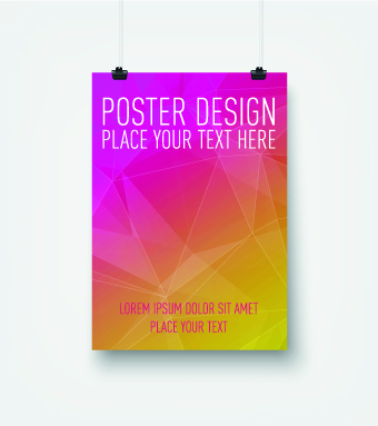 Vector hanging poster design graphics 01 poster design poster hanging   