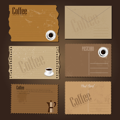 Coffee cards creative vector design 02 creative coffee cards card   