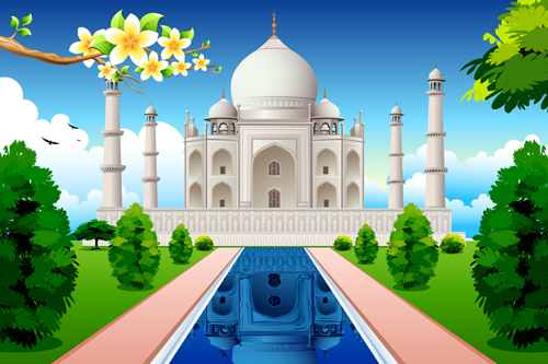 Elements of mosque backgrounds vector graphic 05 mosque elements element   