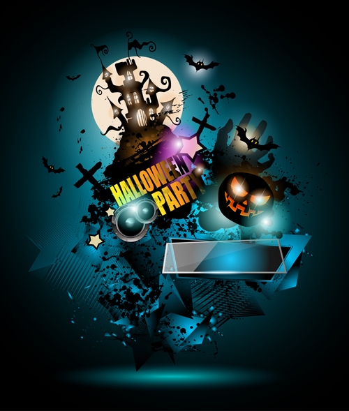 Halloween Night Music Party flyer template vectors 03 template night music halloween flyer   