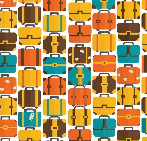 Vintage suitcase seamless pattern vector suitcase seamless pattern vector pattern   