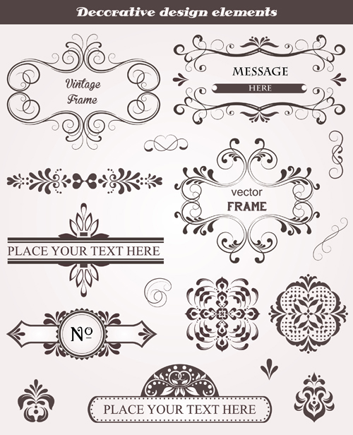 Decorative design elements frames vector frames frame element design elements decorative   