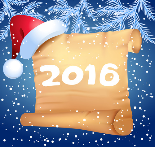 2016 christmas background with paper vector 01 paper christmas background 2016   