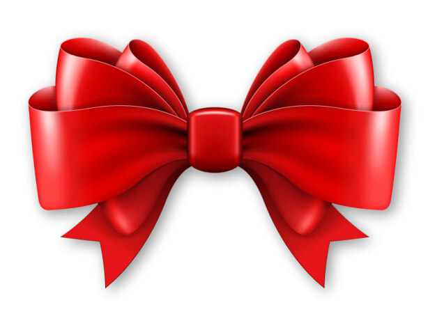 Shininy red bow vector material shininy red material bow   