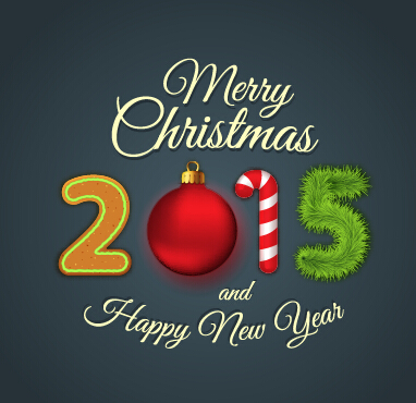 2015 new year and christmas cute vector new year cute christmas 2015   