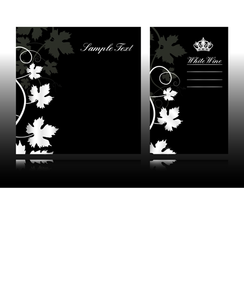 Set of black glossy Gift Cards design vector 04 glossy gift cards card black   