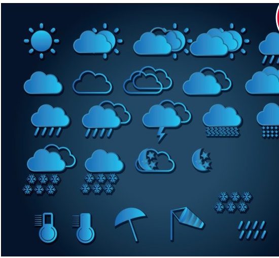 Weather icon blue vectors weather icon blue   