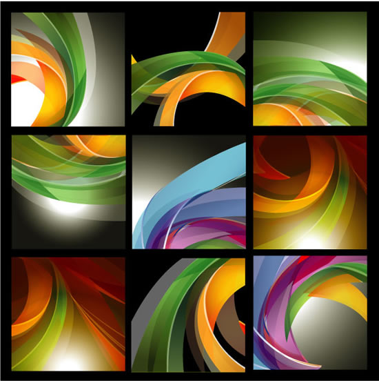 Colorful ribbons background vector material pictures colorful lines Beautiful curve background to download free EPS   