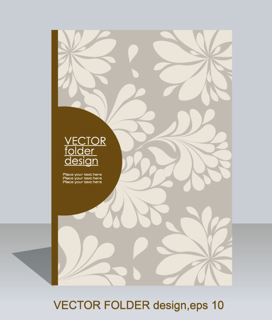 folder design vector Floral background 02 folder floral background floral   