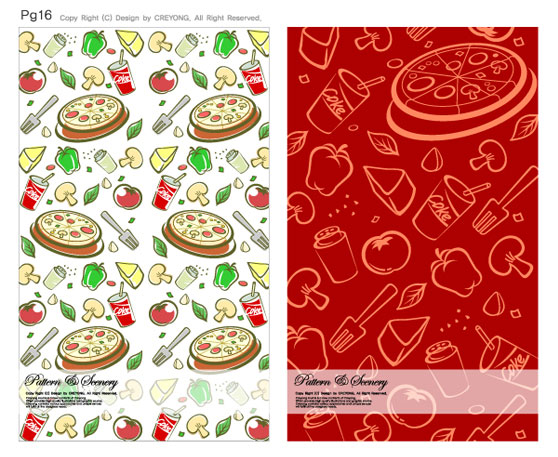 Lovely Child elements background 3 vector graphic vegetables tiled seasoning pizza lovely fork food continuous cartoon beverage   