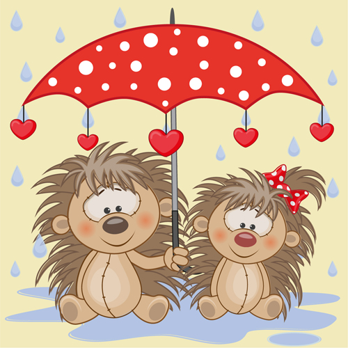 Cute animals and umbrella cartoon vector 09 umbrella cute animals cute cartoon   