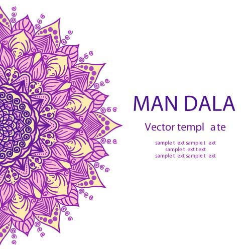 Mandala floral ornaments template vector 02 ornaments Mandala floral   