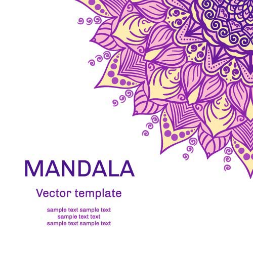 Mandala floral ornaments template vector 03 ornaments Mandala floral   