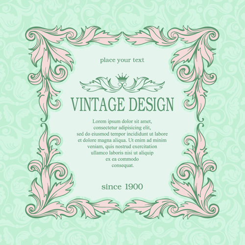 Vintage design ornate background vector 02 vintage ornate background vector background   