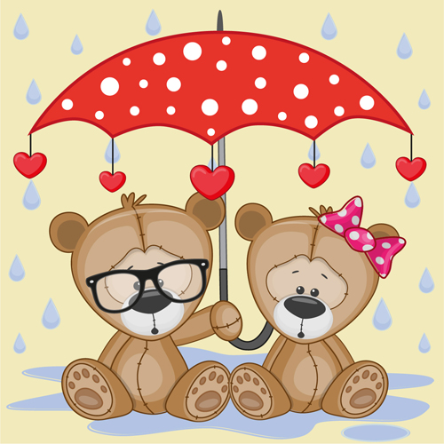 Cute animals and umbrella cartoon vector 07 umbrella cute animals cartoon animals   