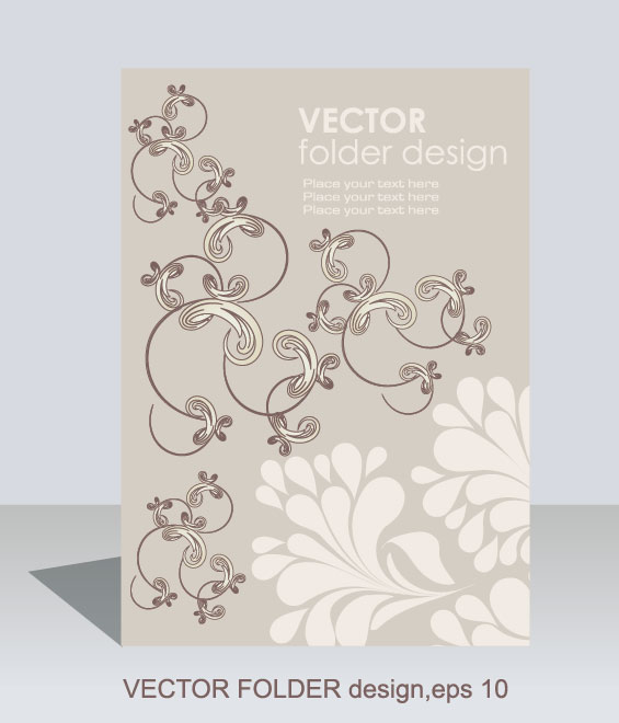 folder design vector Floral background 03 folder floral background floral   