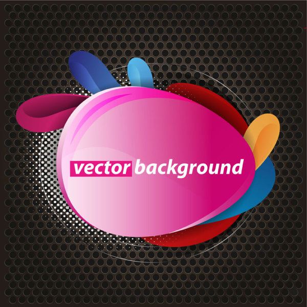 Colorful background with Shiny label vector graphic 03 shiny label colorful   