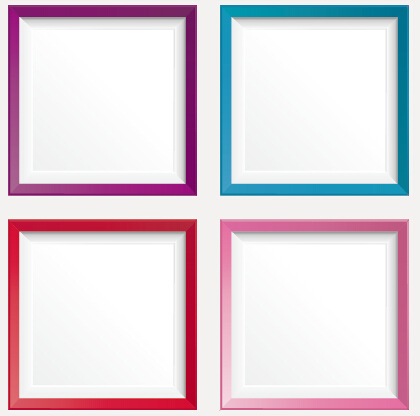 Simple colored photo frame vectors simple photo frame frame design colored   