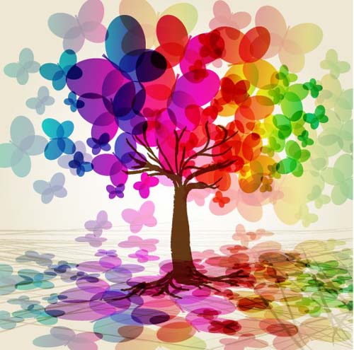 Different colors of rainbow backgrounds vector 01 rainbow different colors   