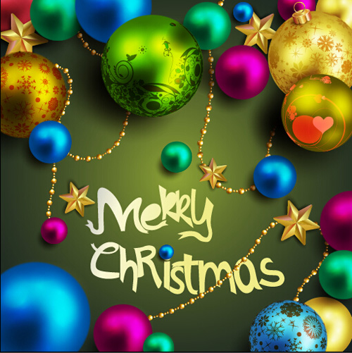 Christmas ball with golden stars background vector stars golden christmas ball background   