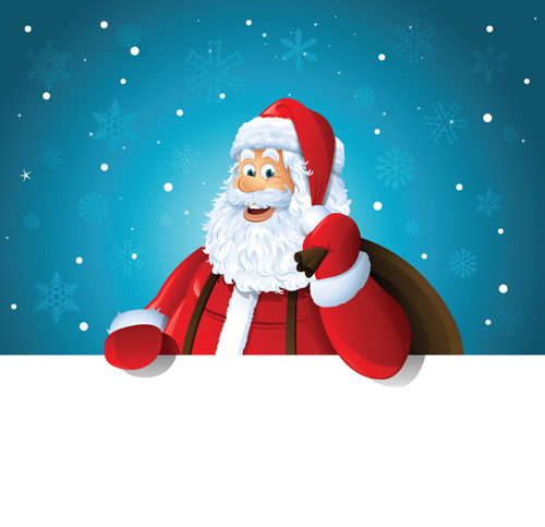 Happy Santa design vector material 01 material Happy Santa happy   