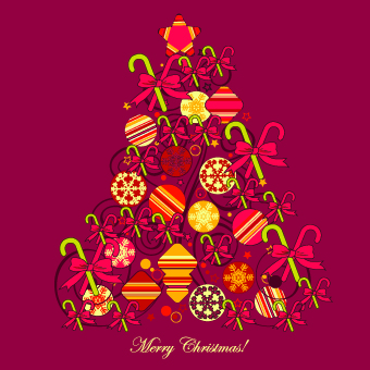 Creative Christmas tree baubles background creative christmas tree christmas baubles   