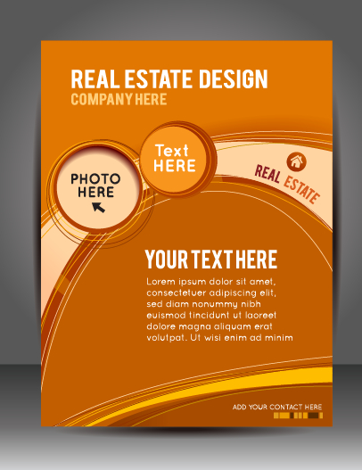 Modern business flyer and cover brochure vector material 05 vector material modern material flyer cover business brochure   