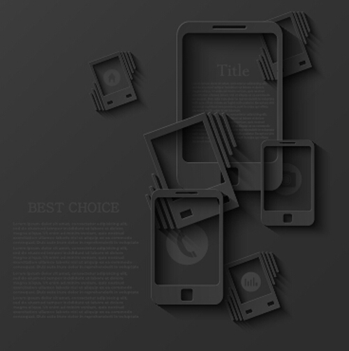 3D black business template modern vector 08 modern business template business black 3d   