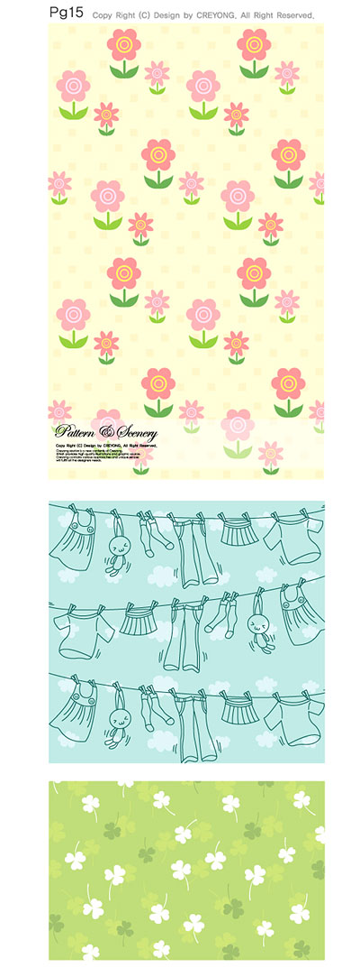 Lovely Child elements background 2 vector graphic tiled background lovely flowers continuous background clothes cartoon   