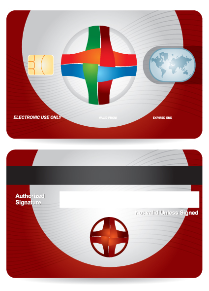 Creative Credit card design vector 03 credit card credit creative card   