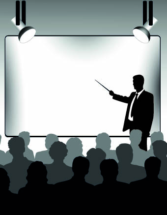 business presentation vector Silhouettes 01 silhouettes silhouette presentation business   