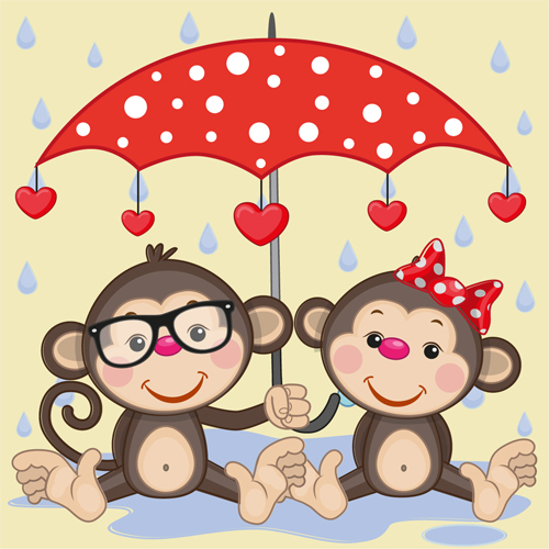 Cute animals and umbrella cartoon vector 18 umbrella cute animals cartoon animals   