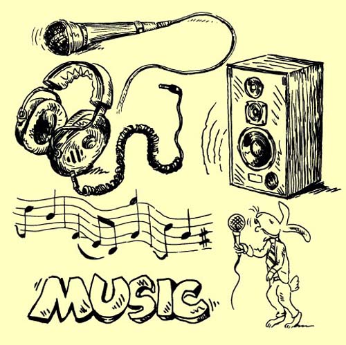 Hand drawn Vintage Musical instruments vector 03 musical instruments musical music hand-draw hand drawn   