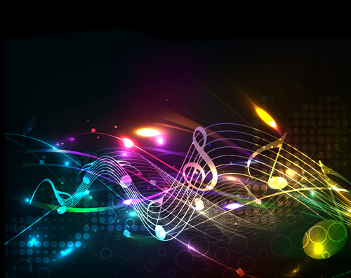 Different Music elements vector backgrounds art 03 music elements element different   