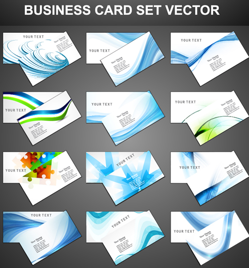 Set of Fashion Business cards design vector 02 fashion cards card business card business   