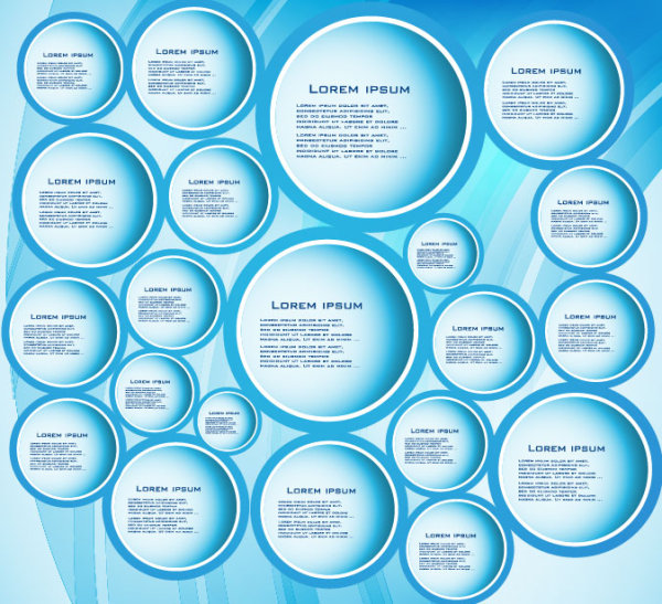 vector elements of Circle and cloud for the text template 03 text template elements element cloud circle   