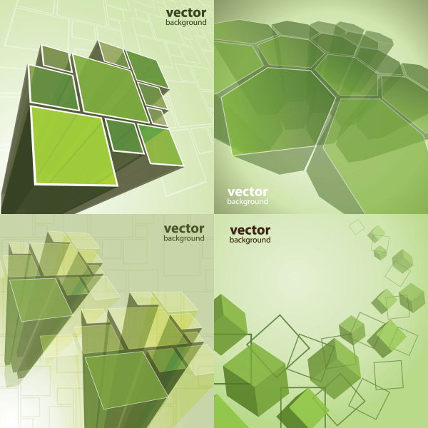 Dynamic block effects square Shape science fiction rectangle green frame effects dynamic   
