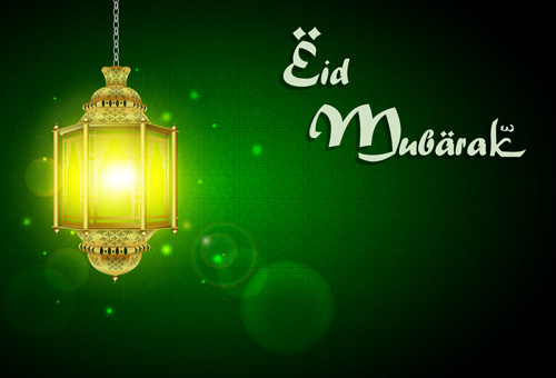 lamp with Eid mubarak background vector 02 Mubarak lamp Eid background   