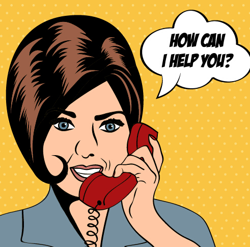 Phone call woman vector material 01 vector material phone material   