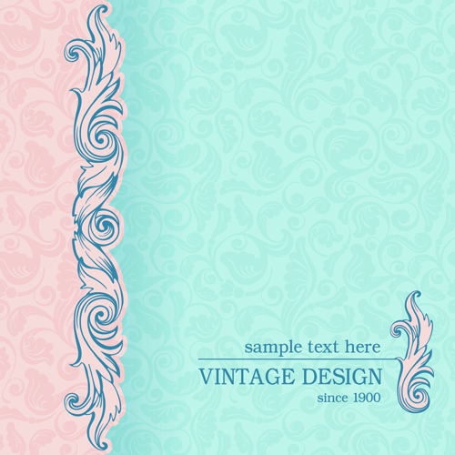 Vintage design ornate background vector 04 vintage ornate background vector background   